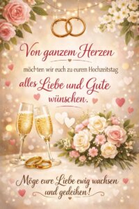 Glückwünsche zur Hochzeit