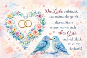 Hochzeitsspruch für Karte
