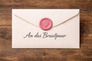 Was schreibt man auf den Umschlag einer Hochzeitskarte
