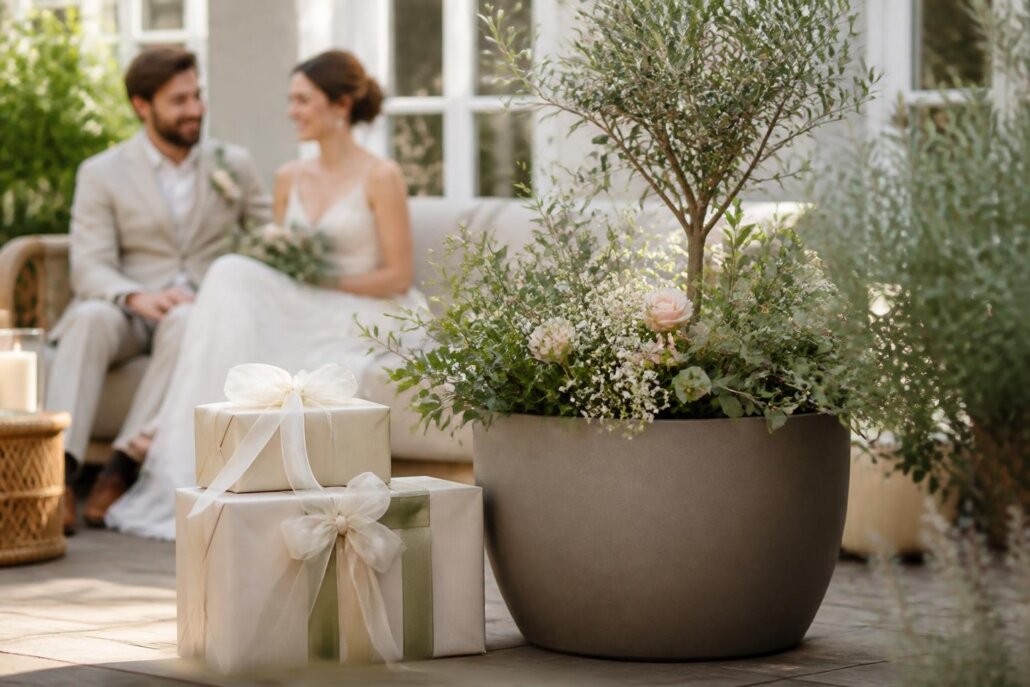 Pflanzkübel als ideales Hochzeitsgeschenk